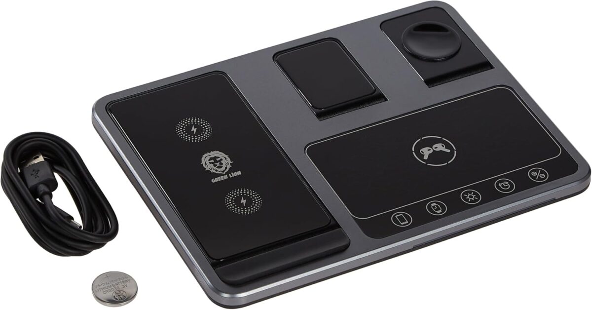 شارژر وایرلس گرین لاین مدل 4in1 Wireless Charging Station - تصویر 3