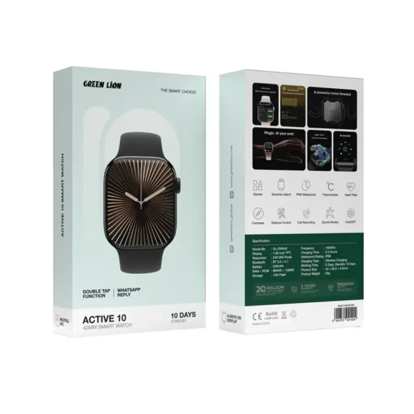 ساعت هوشمند مدل Green Lion Active 10 42mm