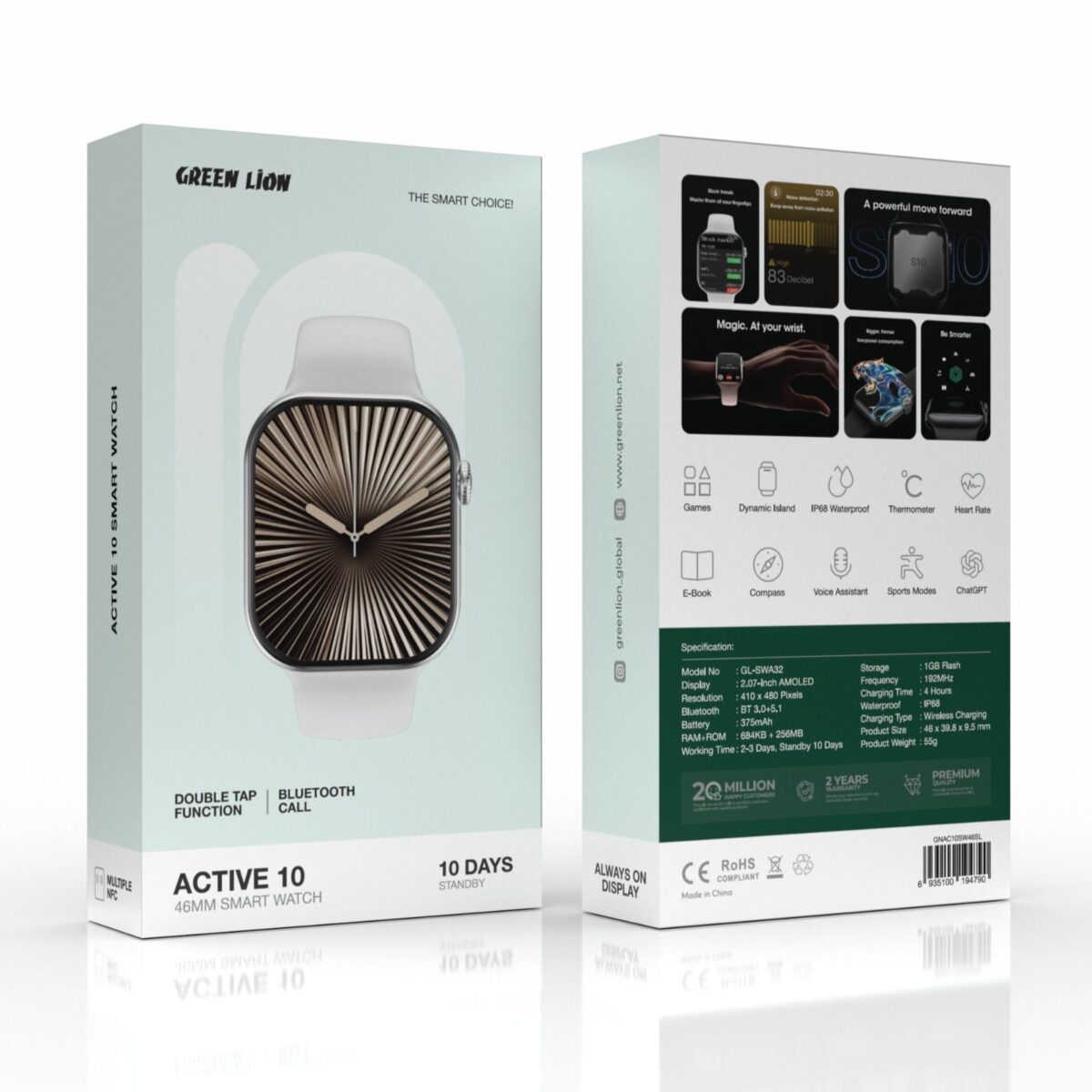 ساعت هوشمند مدل Green Lion Active 10 42mm - تصویر 3