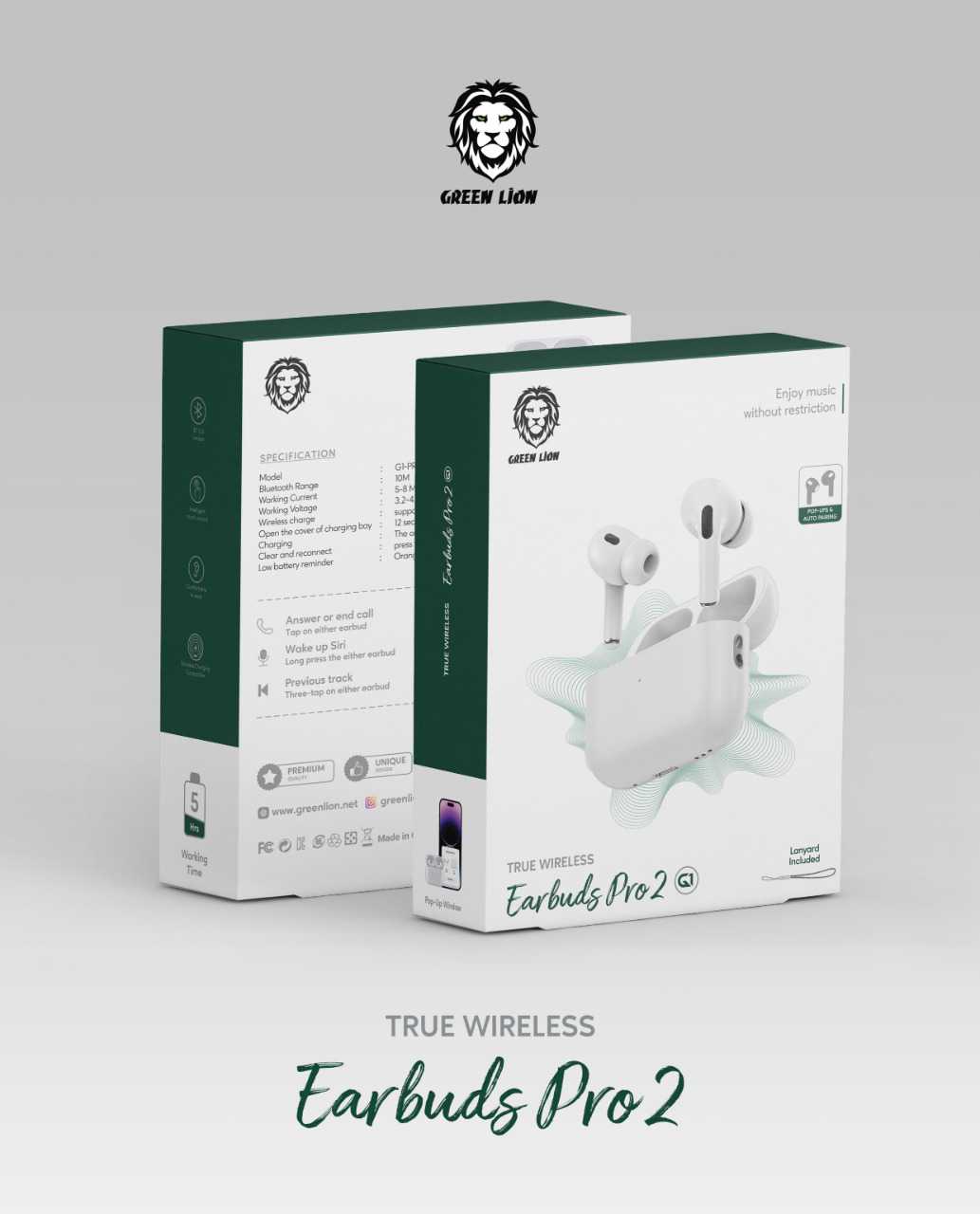 هندزفری بلوتوث Green Lion Earbuds Pro 2 G1 1 2303022000110