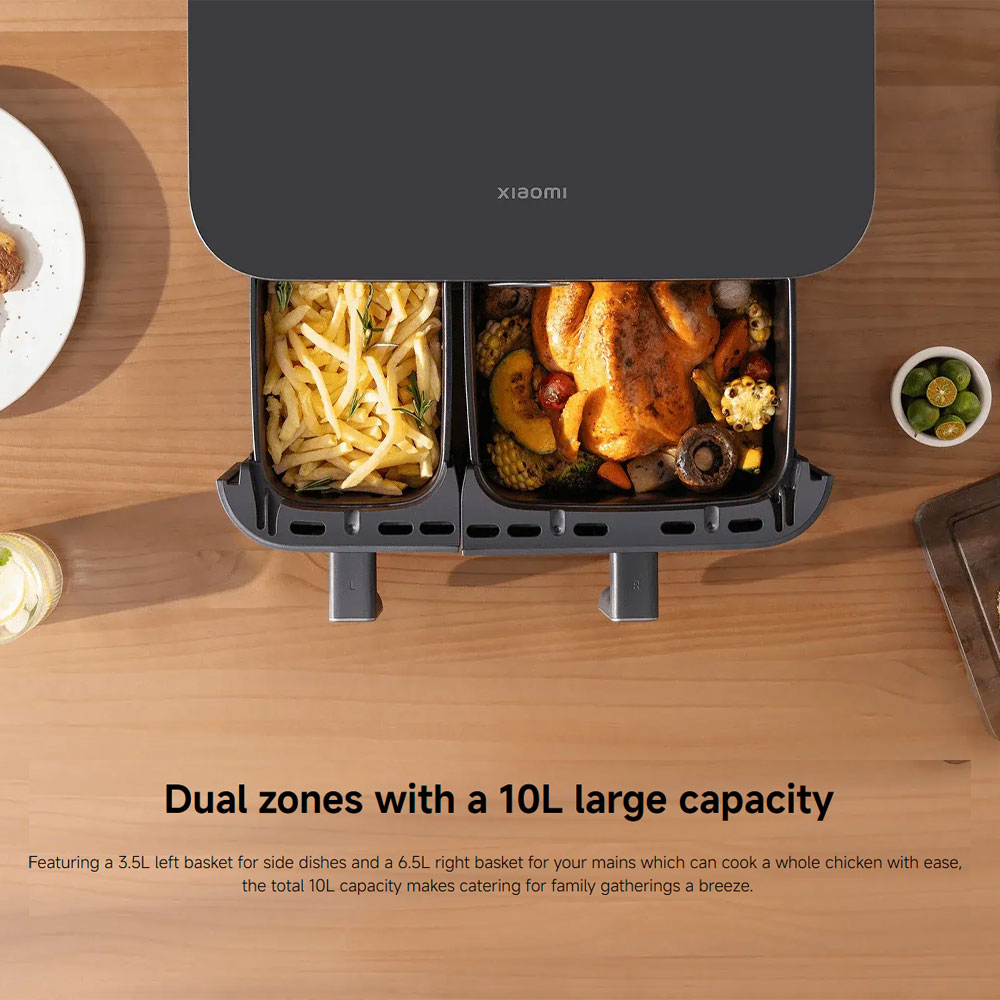 هواپز بدون روغن چند منظوره مدل Xiaomi Dual Zone Air Fryer 10L MAF-D1001 5 هواپز بدون روغن چند منظوره شیائومی مدل Xiaomi Dual Zone Air Fryer 10L