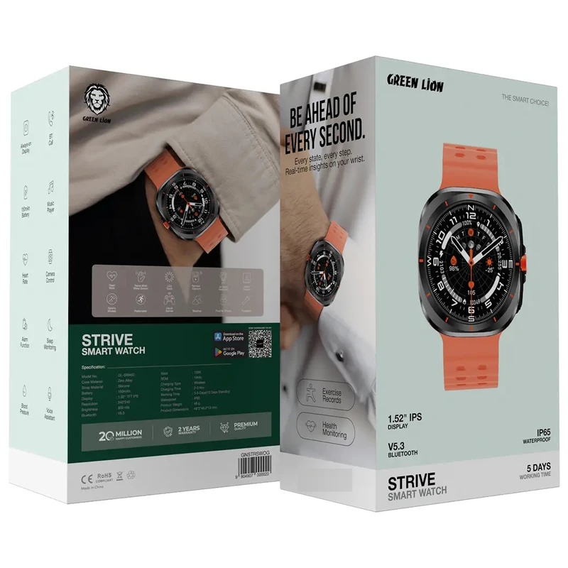 1d86f0b768921a6bbec0b1fdfcfd75215e285cae_1759825533 ساعت هوشمند گرین لاین مدل Green Lion Strive Smart Watch GNSTRSWSL - Image 2