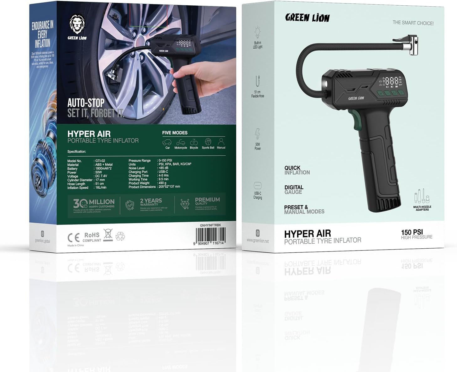پمپ باد گرین لاین هایپر ایر Green Lion Hyper Air GTI-02 3 71g3Yu2ZgL. AC SL1500